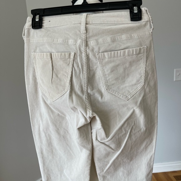 Hollister High Rise Flare 1R waist 25 ivory cream corduroy flare pants festival - Picture 13 of 15
